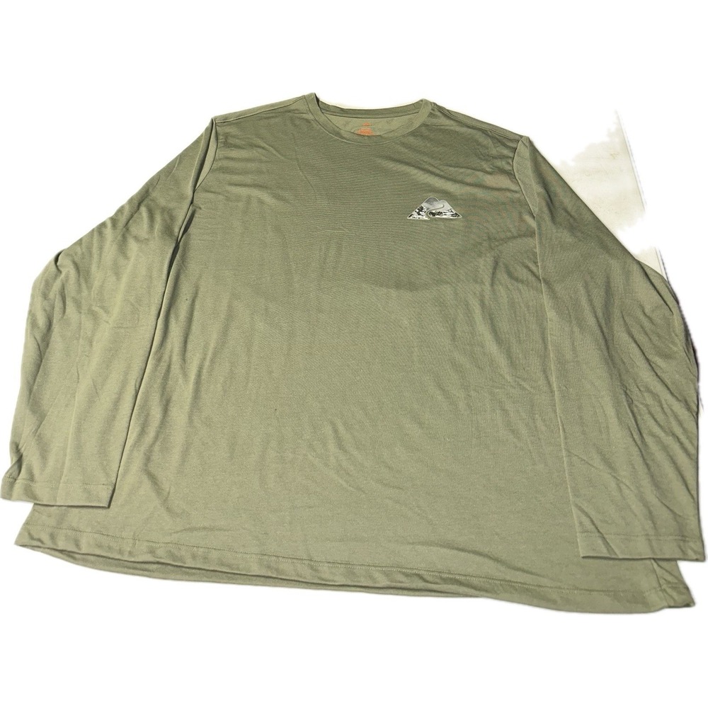 Ozark‎ Trail Men's 3XL Long Sleeve Active Green Graphic T-Shirt NWT